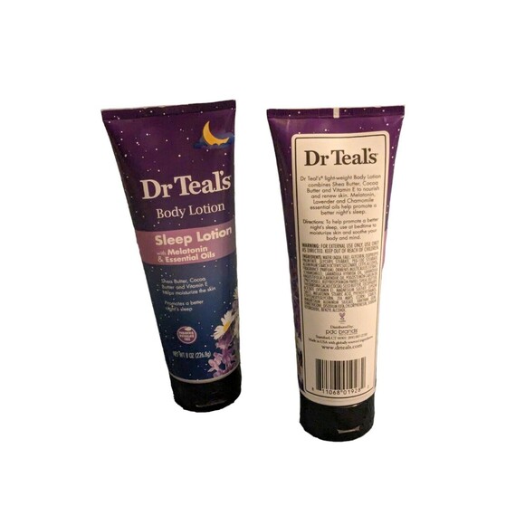 2 Pack Dr. Teal's Sleep Lotion with Melatonin & Essential Oils 8 oz Each NEW - Picture 5 of 10